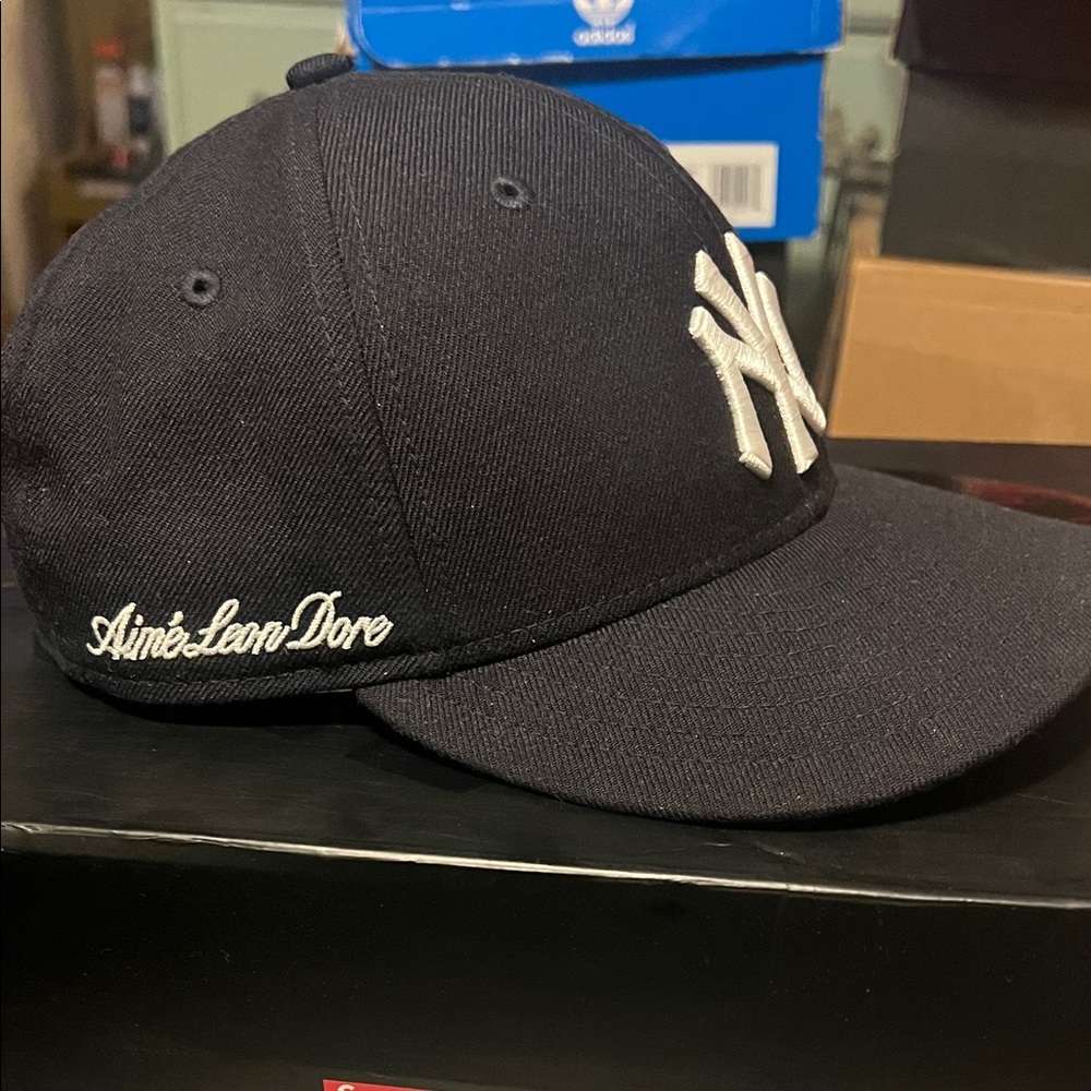 AIME LEON DORE X NEW ERA CHAIN STITCH YANKEES FITTED HAT 7 1/2 NAVY